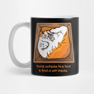 Think outside the box & find a cat inside Mug